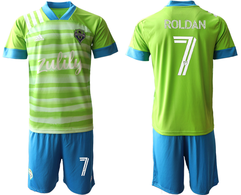 Men 2020-2021 club Seattle Sounders home #7 green Soccer Jerseys